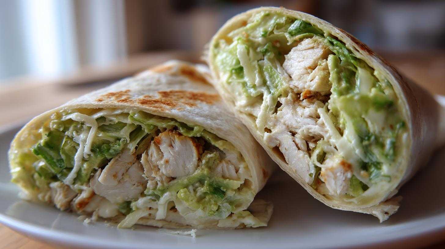 Make Quick Chicken Avocado Caesar Wraps in Just 15 Mins
